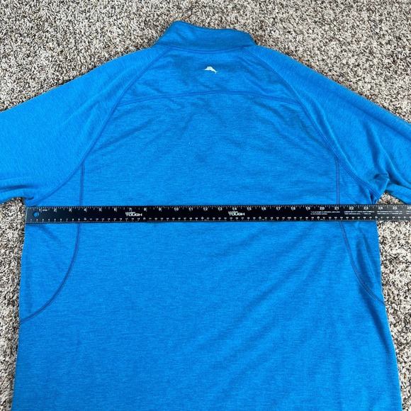 Tommy Bahama Pullover Mens Large Blue Long Sleeve 1/4 Zip Active Golf Sweater - Picture 10 of 12